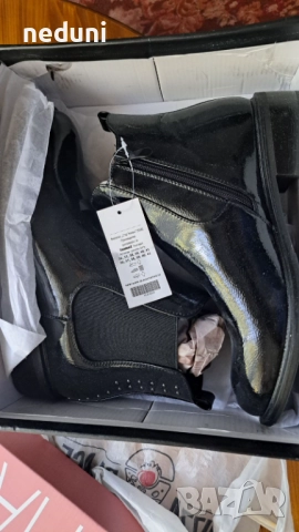 Дамски боти - еко кожа / лак, снимка 2 - Дамски боти - 52307917