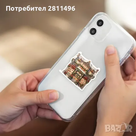 50 броя тематични коледни стикери - коледна архитектура, снимка 4 - Други - 48628854