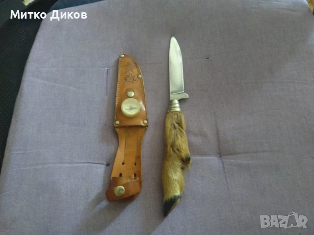 Нож от соца на БЛРС 250х100мм острие с кания естествена кожа