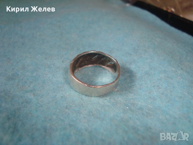 СТАР СРЕБЪРЕН АРТ ДЕКО ПРЪСТЕН ВИСОКА ПРОБА СРЕБРО АНГЛИЯ АЖУРНА МАЙСТОРСКА РЪЧНА ИЗРАБОТКА 25805, снимка 8 - Пръстени - 35747958