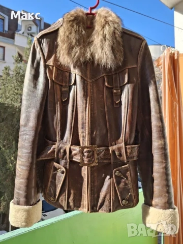 Кожено кафяво яке