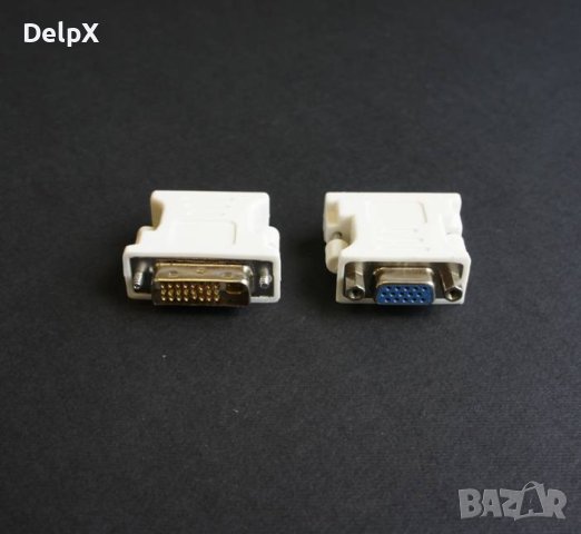 Букса преходна VGA 15pin(ж)/DVI 25pin(м), снимка 1