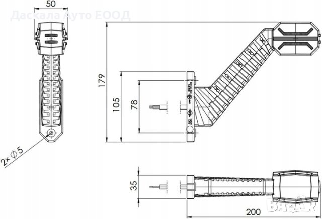 1бр. ЛЕД LED рогче рогчета габарити тип ДРАКОН 12-24V , ПОЛША, снимка 6 - Аксесоари и консумативи - 41573608
