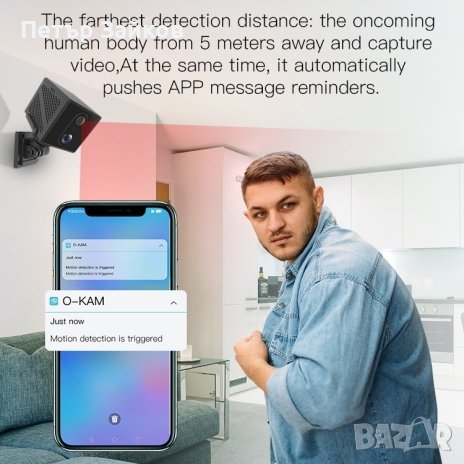 Малка IP камера с PIR сензор, снимка 3 - IP камери - 42437686