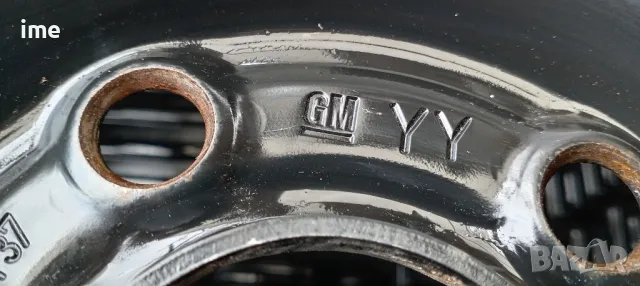 1бр. железна джанта 6.5J16 ET37. 5x110мм. Свалена от Opel Astra H. Внос от Германия., снимка 8 - Гуми и джанти - 49911753