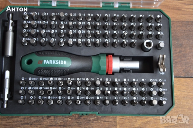 Нов комплект отверка с накрайници Parkside 115 части, снимка 3 - Други инструменти - 52667138