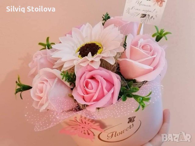 Букети със сапунени цветя, снимка 8 - Подаръци за жени - 40596708