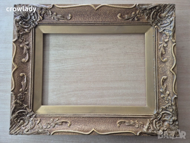 Барокова златна дървена рамка за гоблен картина огледало 11