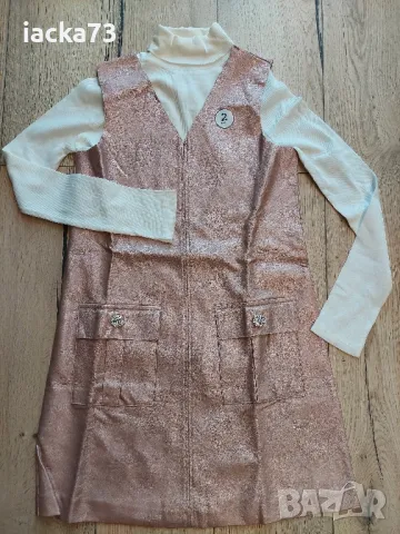 Нов комплект-розово сукманче и поло блузка River Island 