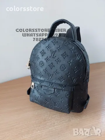 Черна раница  Louis Vuitton-SG82U, снимка 3 - Раници - 47409002