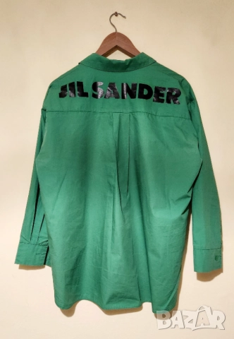Зелена оверсайз риза Jil Sander, снимка 7 - Ризи - 52828343