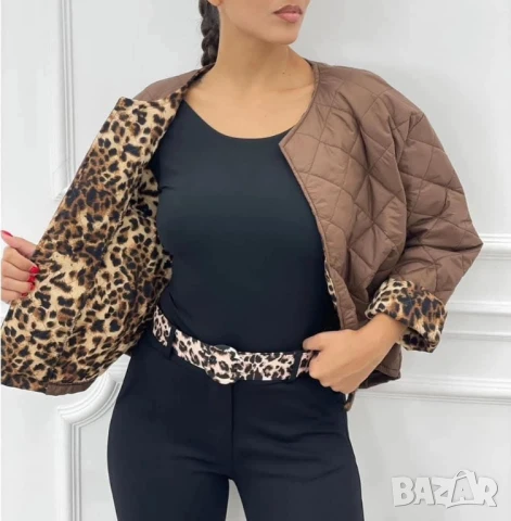 къси якета с леопардов акцент , снимка 2 - Якета - 50871143