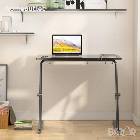 ПРОМОЦИЯ Регулируема работна маса / стойка за лаптоп 10CZZSS1-2BK, снимка 6 - Маси - 50768256