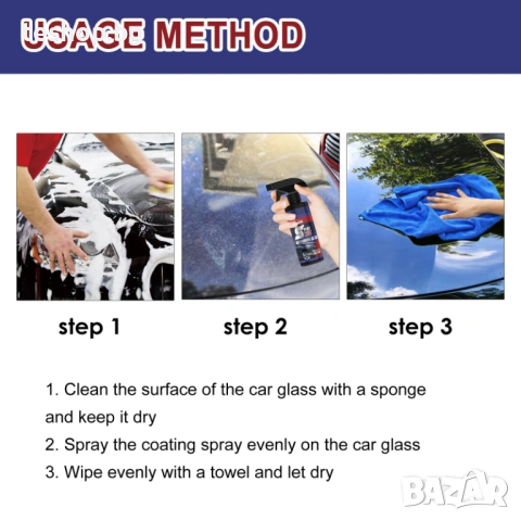 Спрей за полиране на автомобили, Rayhong, водоустойчив, дезинфекциращ, 120 мл, снимка 3 - Аксесоари и консумативи - 53402233