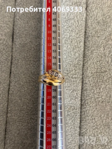Нов златен пръстен 14к 2.19гр 57л-р, снимка 3 - Пръстени - 50998425