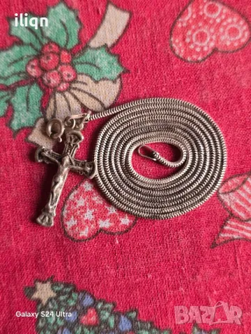 Сребърен синджир с висулка. 55см. Цена 29лв. Разгледайте и останалите ми обяви.