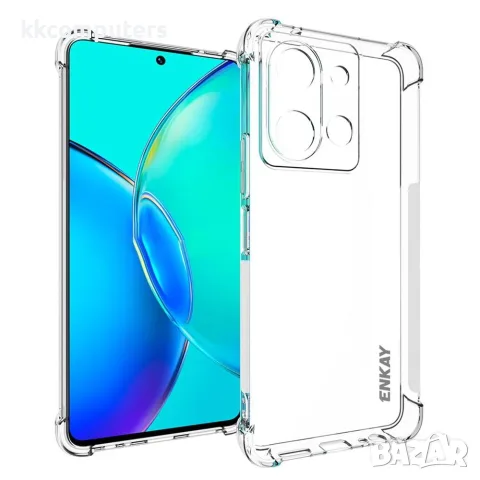 ENKAY HAT PRINCE за vivo Y36 4G / Y36 5G Прозрачен TPU Калъф и Скрийн Протектор