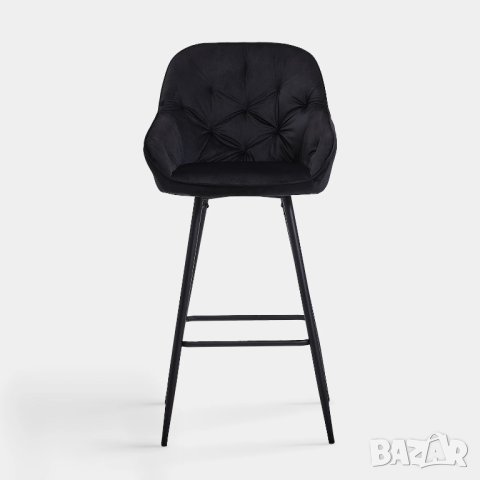 Комплект бар столове тип щъркел, височина 108 см C-U-BS-0087BL, снимка 2 - Столове - 42394589