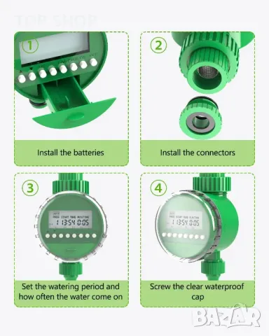 Електронен таймер- програматор за вода FUJIN, снимка 6 - Напояване - 48804924