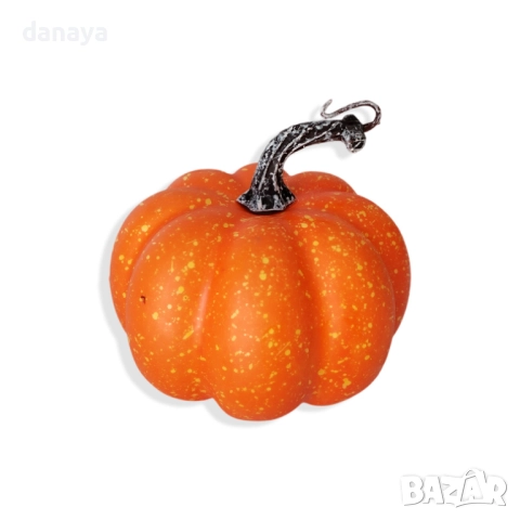 6086 Изкуствена тиква за декорация и украса,12 см, снимка 2 - Изкуствени цветя - 51596863