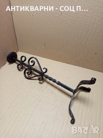 Стар Ръчно Изработен Метален Свещник. Номер 447., снимка 6 - Антикварни и старинни предмети - 51644010