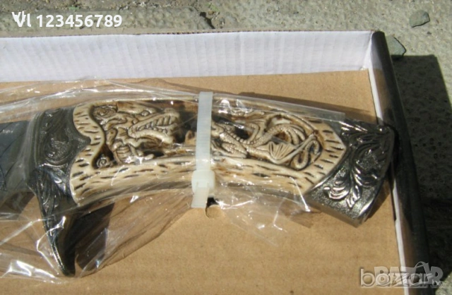 Колекцонерски ловен нож -180 / 310 - 5 модела ( Елен, Мечка, Вълк, Орел, Дракон), снимка 7 - Ножове - 53815444