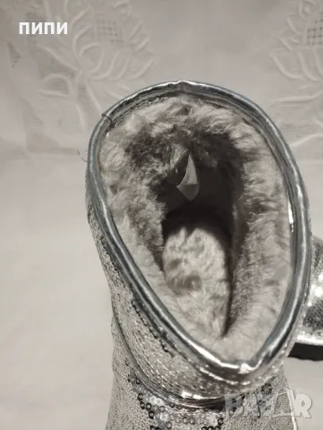 ДАМСКИ ЕКО БОТИ цвят металик, снимка 4 - Дамски боти - 48194034