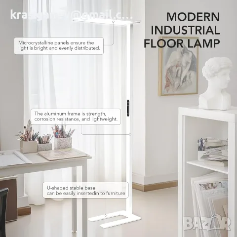 LED лампион LES FLEURS 120W, 10 000 lm, димиране, 195 cm, снимка 4 - Лед осветление - 55773334