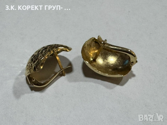 Златни дамски обеци 14К, снимка 2 - Обеци - 53023590