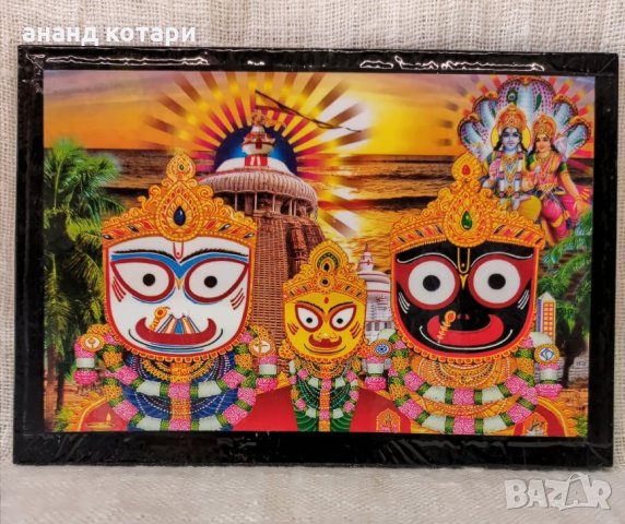 Джаганнатх- Снимка на дърво за окачване на стена, снимка 3 - Картини - 35813101