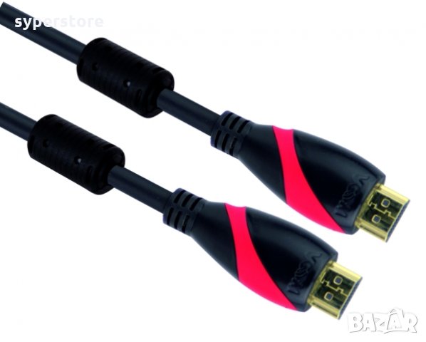Кабел HDMI - HDMI 10м Ver:1.4 Ultra HD 4k2k VCom SS001212 Черен HDMI M/HDMI M+2Ferrite