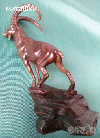 Бронзова статуетка планински козел муфлон, снимка 5 - Статуетки - 53732363
