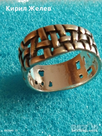 Модерен сребърен пръстен тип халка Арт бижу стил и елегантност 52947, снимка 5 - Пръстени - 53762638