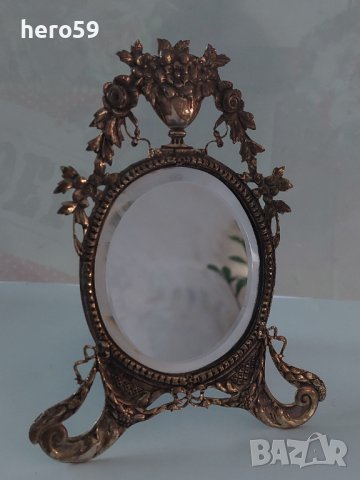 Сребърно настолно огледало (сребро 800), снимка 1 - Други - 39474413