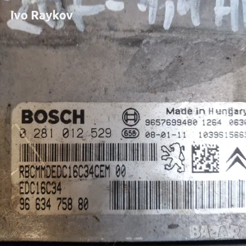 Компютър двигател за Peugeot 207, Citroen C3,  0 281 012 529, 0281012529, 96 634 758 80,, снимка 2 - Части - 48084835