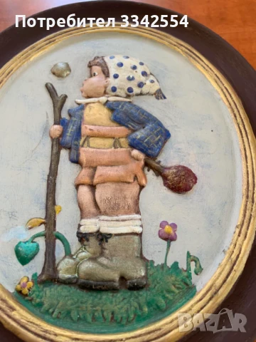 ПАНО ФИГУРА БЯЛА КЕРАМИКА ОТ 70-ТЕ НА МИНАЛИЯ ВЕК РЕЛЕФ, снимка 3 - Пана - 51091634