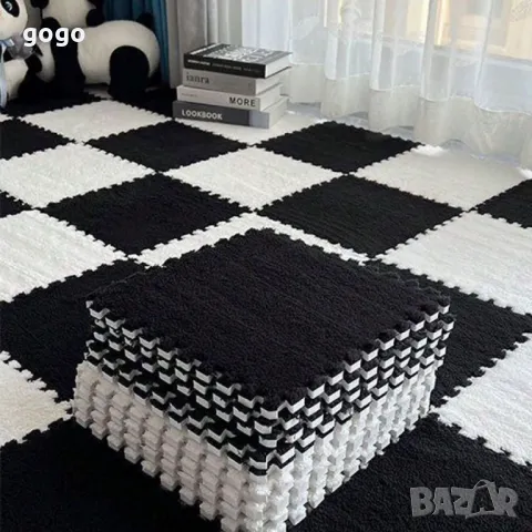 Мек килим пъзел от 12 части, снимка 3 - Килими - 48820621