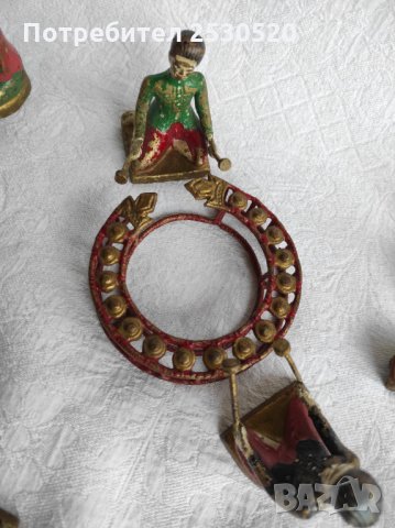 Бронзови рисувани фигури - Тайланд 30-те години, снимка 3 - Колекции - 35813827
