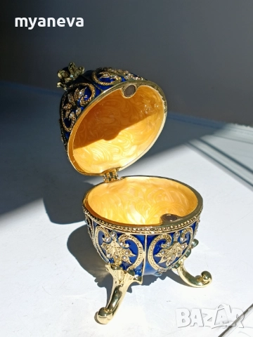 Изящни яйца в стил Фаберже с метална основа , емайл и позлата, ювелирна изработка. , снимка 9 - Други - 51521411