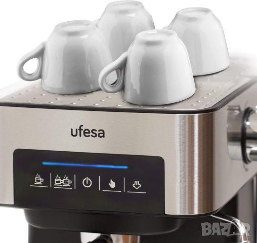 Кафемашина Ufesa CE7255 Expresso и капучино, сензорен екран, дюза за пара, 20 бара, снимка 4 - Кафемашини - 41757013