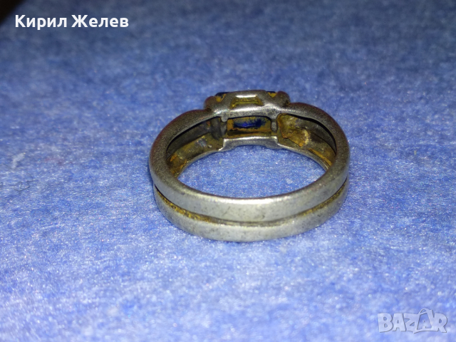 АРИСТОКРАТИЧЕН СКЪПОЦЕНЕН СРЕБЪРЕН ПРЪСТЕН СРЕБРО 925 с ФАСЕТИРАН ТЪМНО - СИН ЦИРКОН 43805, снимка 9 - Пръстени - 44664170