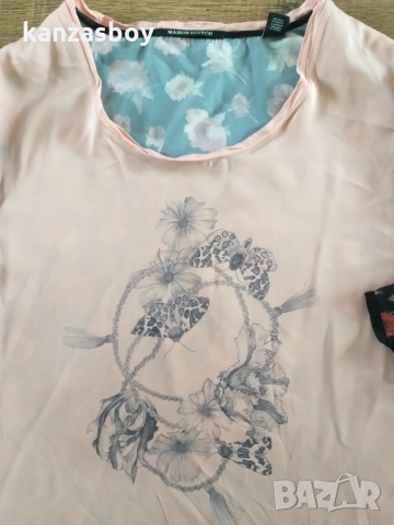 maison scotch - страхотна дамска тениска КАТО НОВА, снимка 2 - Тениски - 36082369