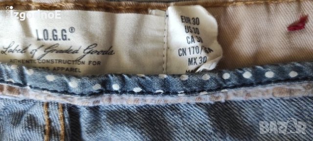 Л къси дънки HM къси дънкови гащи до коляно , снимка 4 - Къси панталони и бермуди - 41340693