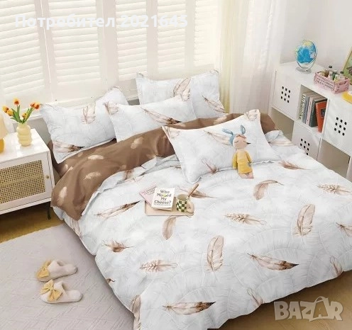 Спален комплект с чаршаф с ластик, снимка 3 - Спално бельо - 51816348