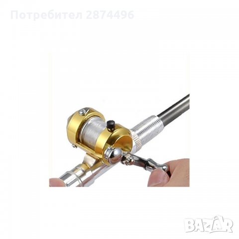 0853 Мини джобна телескопична въдица с макара , снимка 4 - Въдици - 35800329