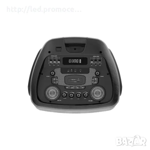 Тонколона EK-1299 XB,2x15" EXTRA BASS, 2400 W, 2 микрофона, LED осветена, На колелца за лесно пренас, снимка 2 - Караоке - 47952383