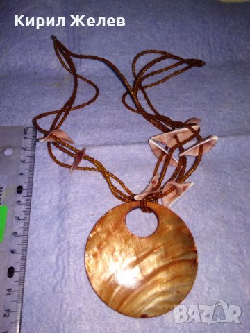 СЕДЕФЕНО МЪНИСТЕНО ФЕШЪН АРТ КОЛИЕ МЕДАЛЬОН ЛЯТНО ПЛАЖНО ХЕНД МЕЙД БИЖУ 34682, снимка 12 - Колиета, медальони, синджири - 39189717