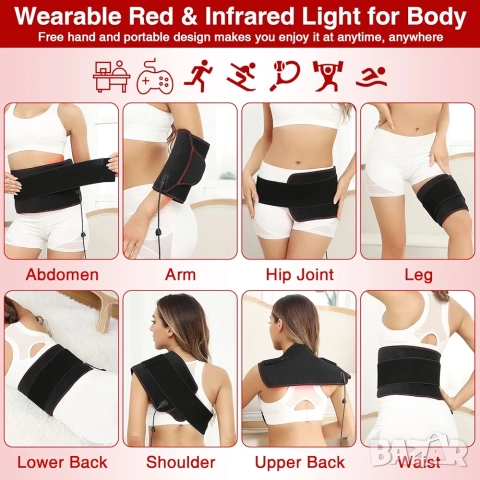 Колан за инфрачервена светлинна терапия за болки в гърба и кръста , снимка 6 - Други - 52396738