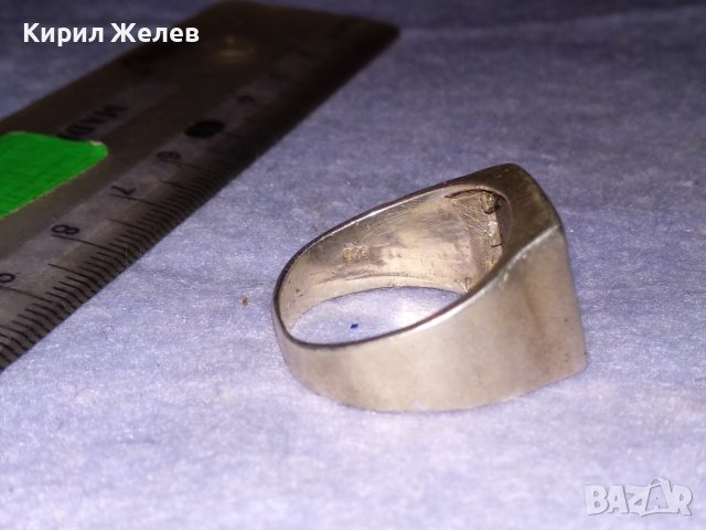 СКЪПОЦЕНЕН МАРКОВ КЛАСИЧЕСКИ СРЕБЪРЕН ПРЪСТЕН СРЕБРО 925 с ЮВЕЛИРНО ШЛИФОВАН ЧЕРЕН ОНИКС 29713, снимка 7 - Пръстени - 41636302