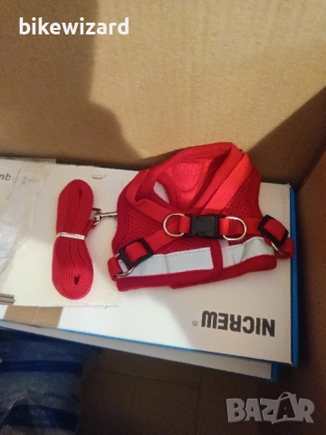 Нагръдник за котки Ranphy с каишка, регулируем, светлоотразителен, подплатена НОВ, снимка 6 - За котки - 51414315